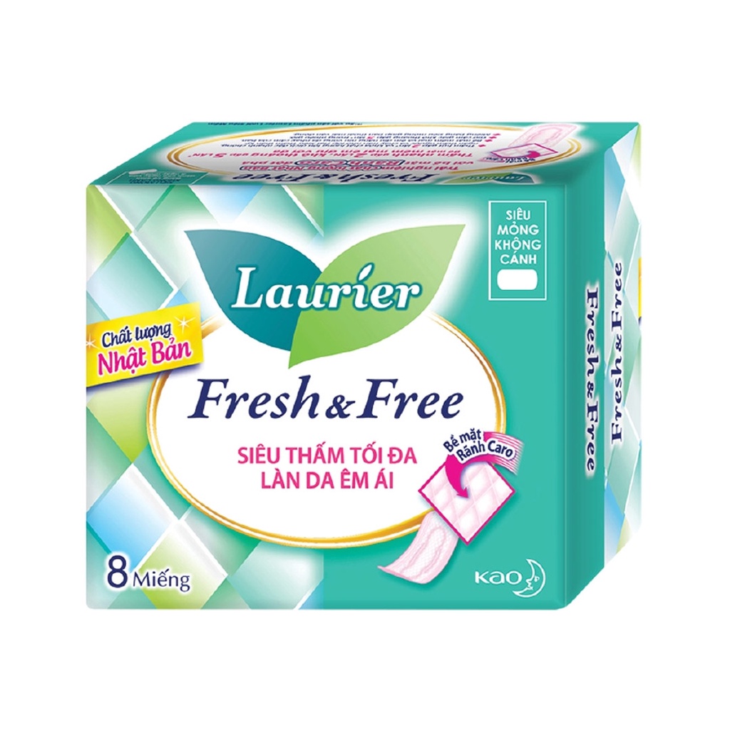 [CHE TÊN] Băng Vệ Sinh Laurier Siêu Mỏng Siêu Thấm Fresh và Free - Khongcoson