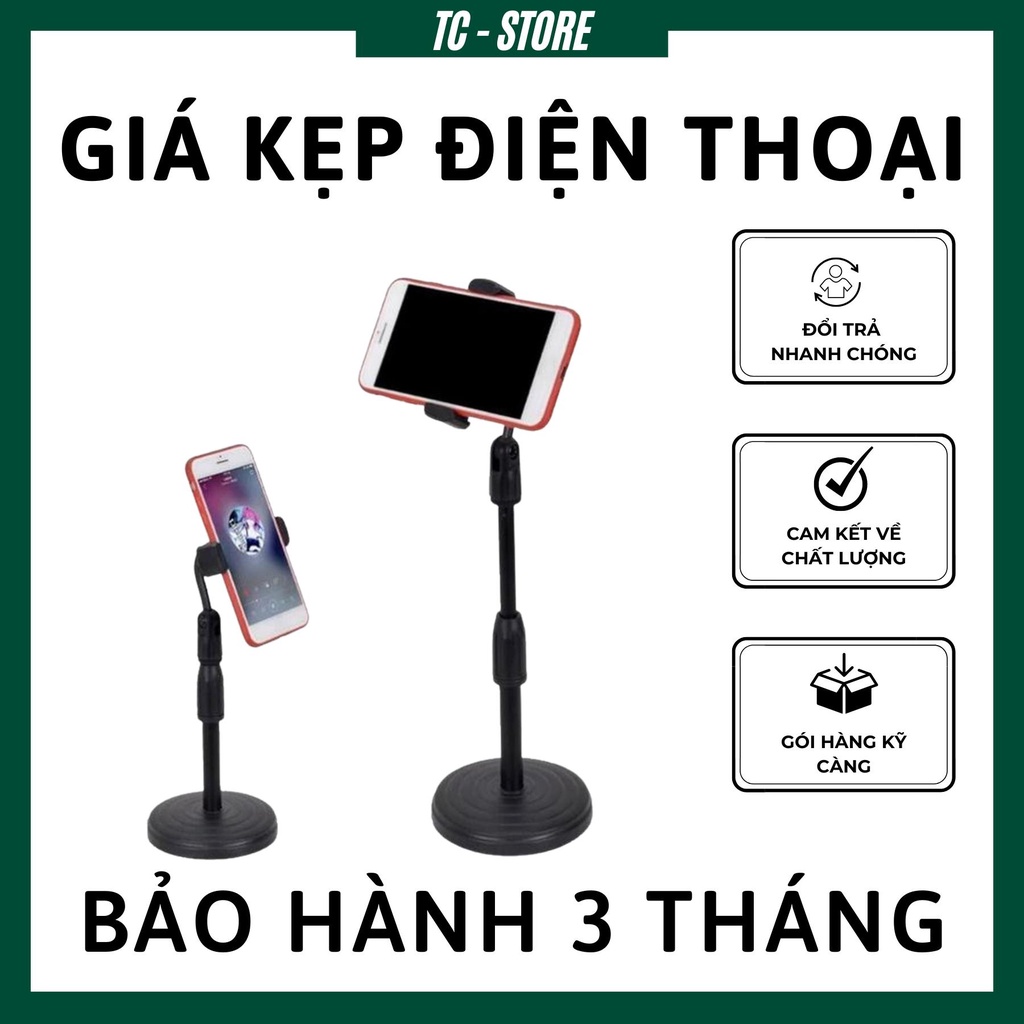 Giá kẹp đỡ điện thoại quay LIVESTREAM xoay 360 độ xoay tiện lợi