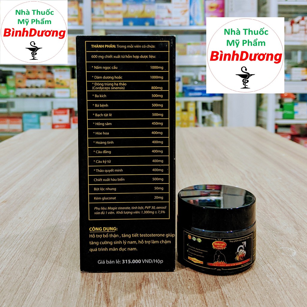 Viên uống Tăng Sinh Lý Nam 💪 Chính Hãng 💪 Sinh Lực Hoa Viên Gold chiết xuất Hàu Biển, Nấm Ngọc Cẩu tăng sinh lực nam