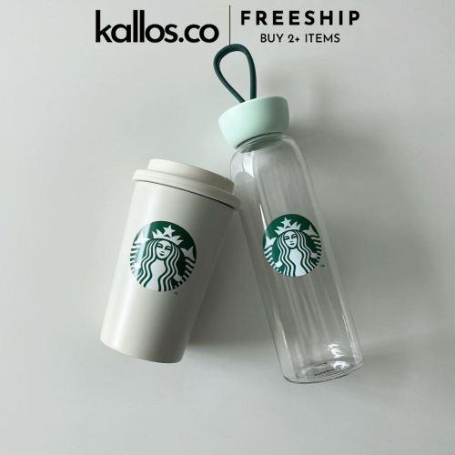 Bình Nước Starbucks Mint Siren, Coffee Leaf Sleeve Water Bottle - Kallos Vietnam