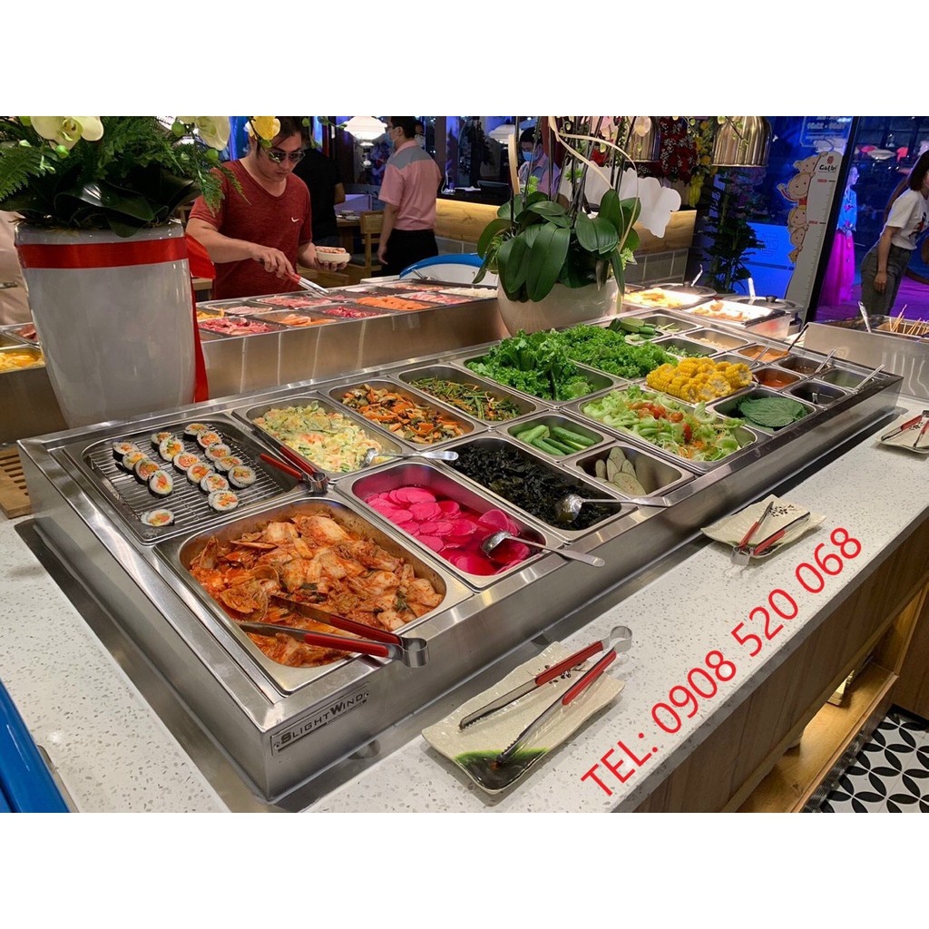 Quầy lạnh đựng thức ăn buffet