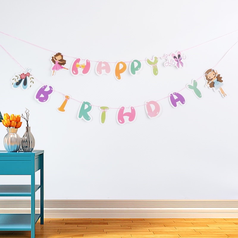 Dây Happy Birthday Trang trí sinh nhật - hoạ tiết đủ chủ đề xinh xắn cho bé trai, gái