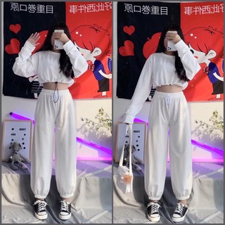 Set áo croptop + jogger pant