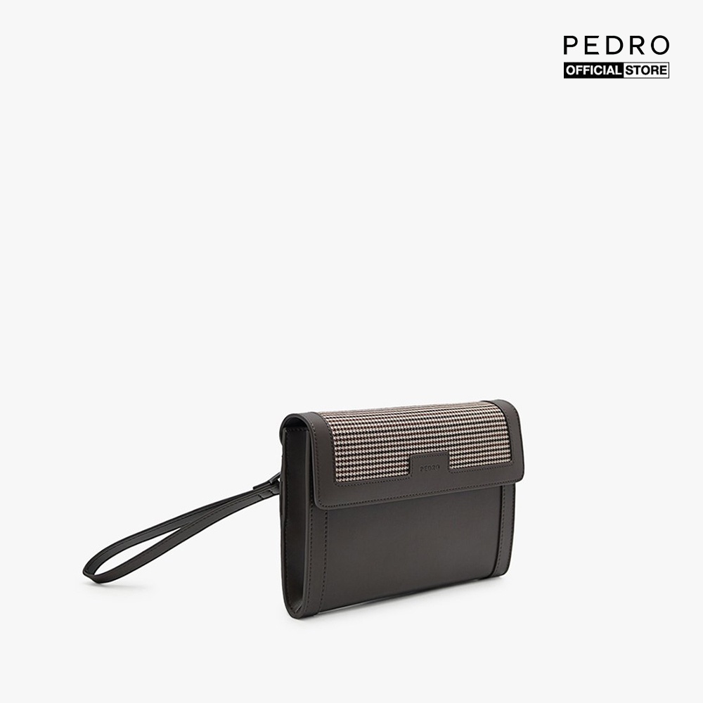PEDRO - Clutch nam chữ nhật nắp gập Suede PM2-46320056-29
