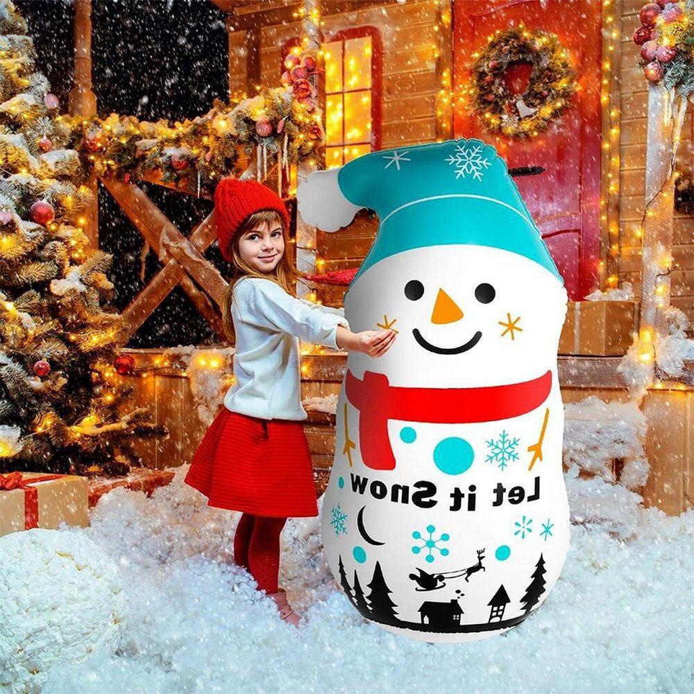 RAINBOW Túi Cát PVC Bơm Hơi Hình Người Tuyết 110cm Trang Trí Sân Vườn Cho Búp Bê
