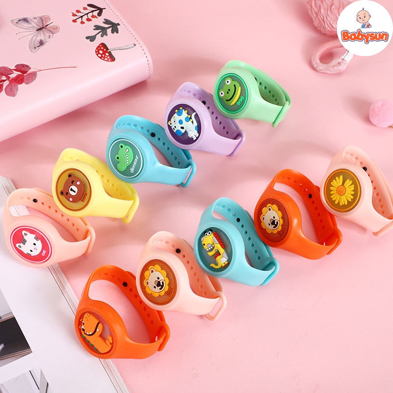 Đồng Hồ Đuổi Muỗi Có Đèn – Vòng Đeo Tay Đuổi Muỗi Tinh Dầu Thực Vật Phát Sáng- Đồ chơi cho bé
