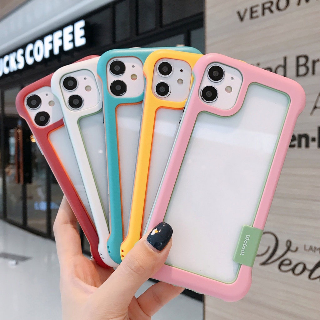 Ốp Điện Thoại armor Trong Suốt Không Viền Chống Rơi Vỡ Cho iphone 12 13 pro max 14 pro max 14 plus 13 mini