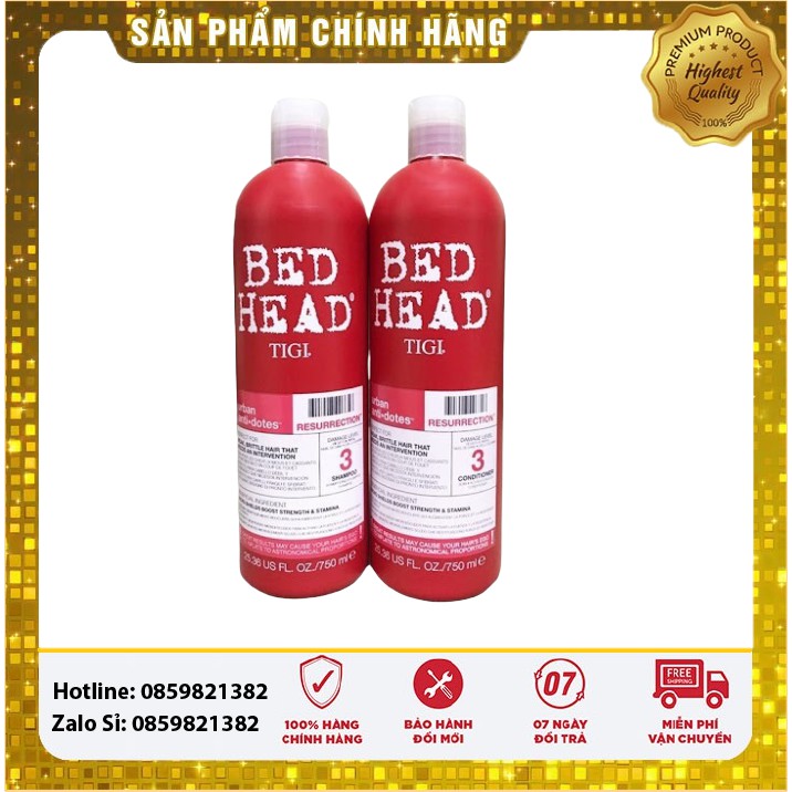 Cặp Dầu Gội Xả TIGI BED HEAD Đủ Màu - Phục Hồi Tóc Khô Xơ, Hư Tổn, Giảm Gãy Rụng | Hàng Chính Hãng