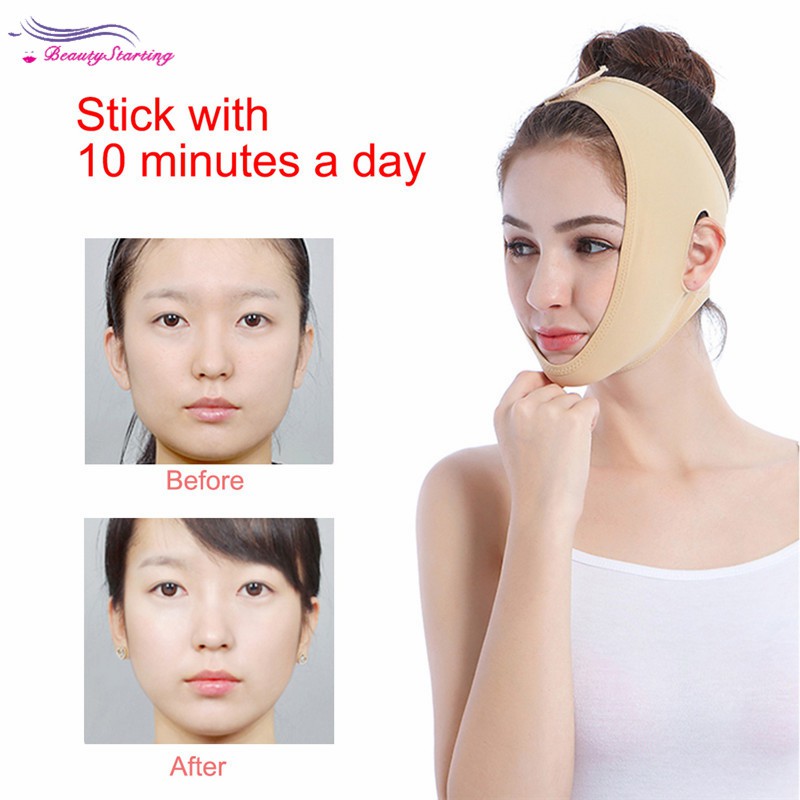 Mặt nạ trùm đầu làm thon gọn mặt giảm cằm đôi làm săn chắc các nếp nhăn chăm sóc da hiệu quả