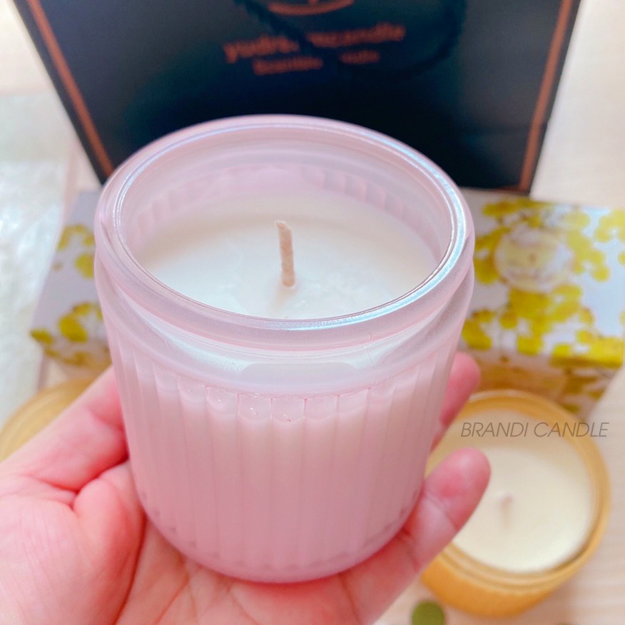 Nến thơm yucandle size nhỏ hũ sắc màu sáp dừa thiên nhiên