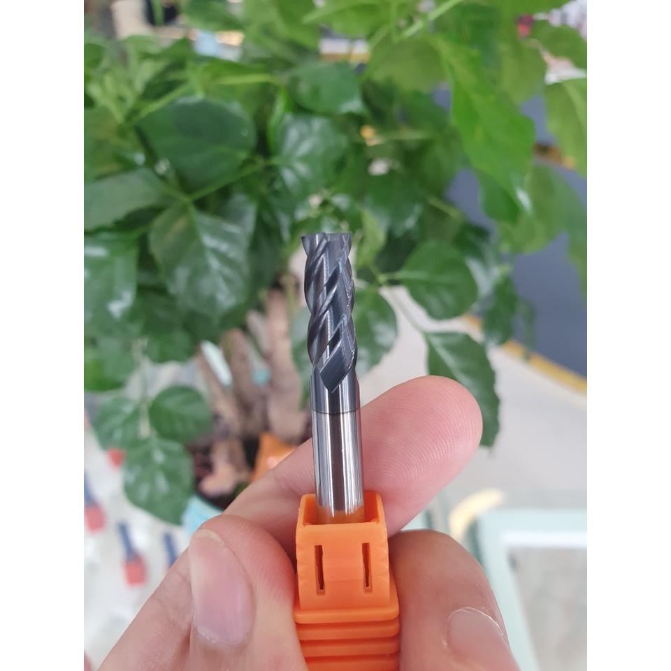Dao phay ngón 2F, 4F 45HRC, lớp phủ nano đen