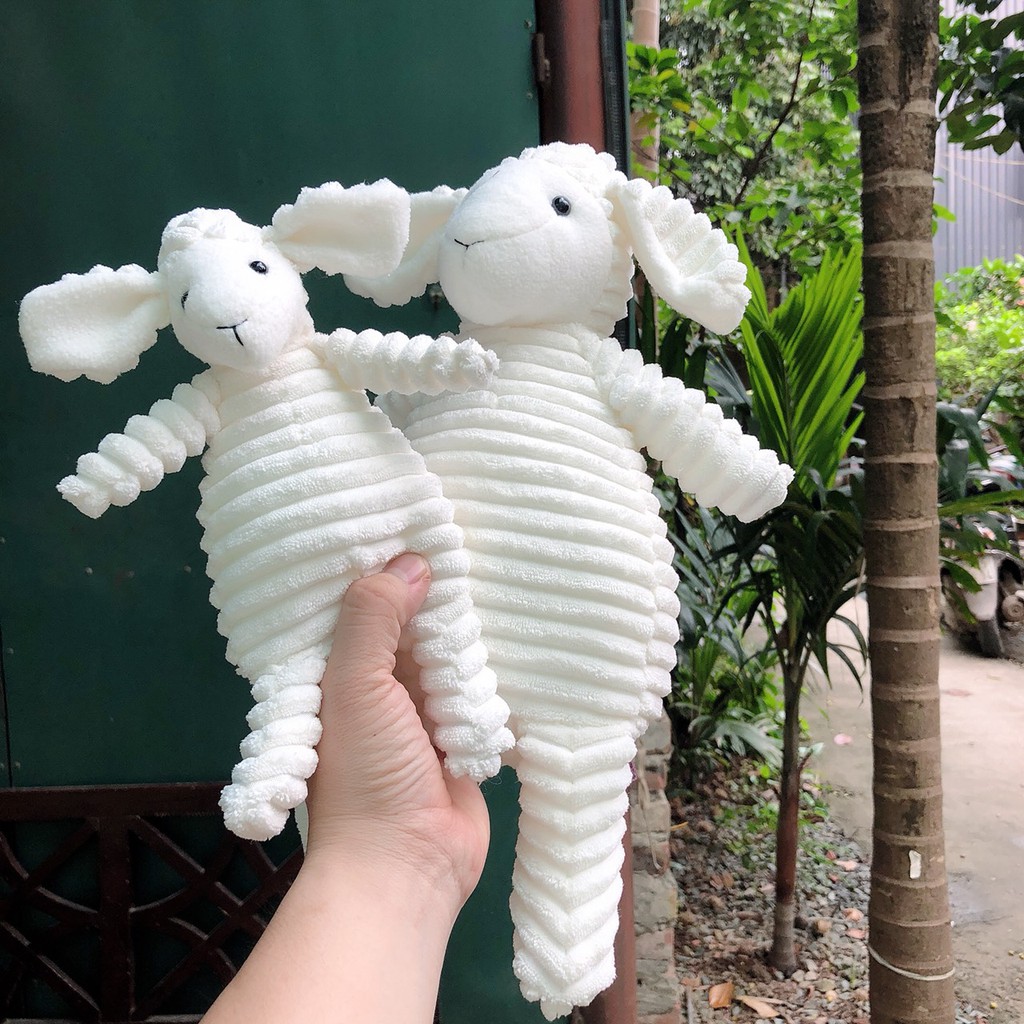 CỪU BÔNG TRẮNG ⚡️FREESHIP⚡️ Cừu Bông Trắng Ngộ Nghĩnh Cho Bé (Size 25cm - 40cm)