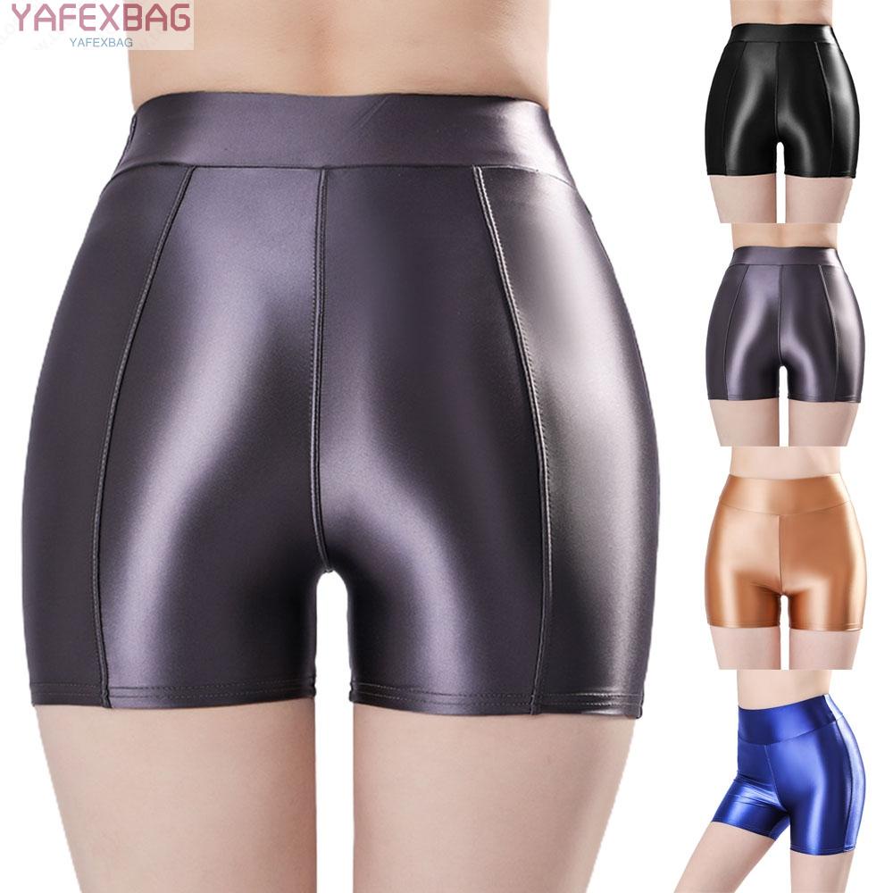 ️Womens Shorts Jeggings Leggings M-2XL Nylon Outer Wear Shiny Stretchy
