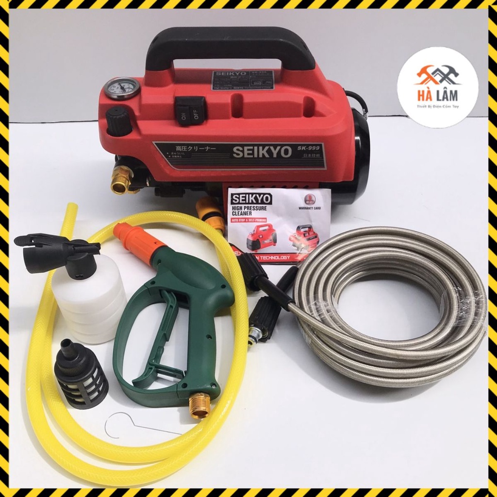 Máy Rửa Xe Chỉnh Áp Lực Seikyo-SK999 2500W, Bảo Hành 6 Tháng, Tặng Kèm Thanh Nối Dài