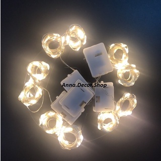 Đèn led dây đom đóm 3 chế độ nháy có sẵn pin, trang trí cùng hoa quà sinh nhật