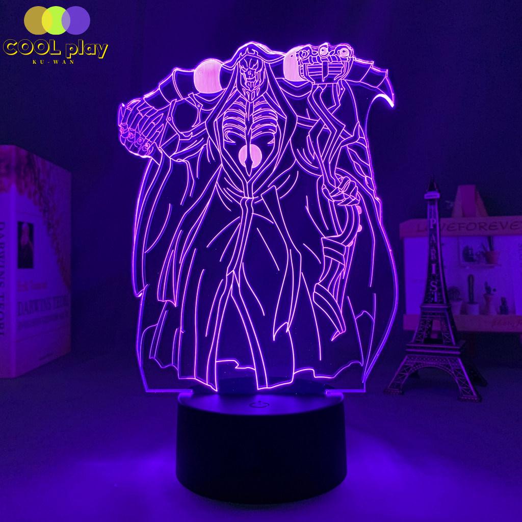 Đèn Ngủ Led Hình Anime Overlord Ainz Ooal Trang Trí Phòng Ngủ Cho Bé