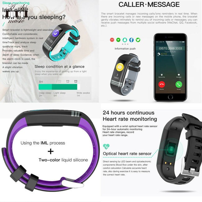 FITBIT Đồng Hồ Thông Minh Đa Chức Năng Theo Dõi Sức Khoẻ Cho Điện Thoại Ios Android