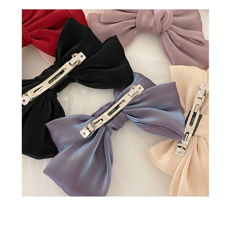 Kẹp tóc nơ J2081801 chất liệu satin bóng thời trang cho nữ
