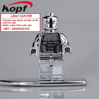 Xếp Hình Marvel Superheroes Minifigures Nhân vật Silver Sufer phiên bản đặc biệt mạ crom
