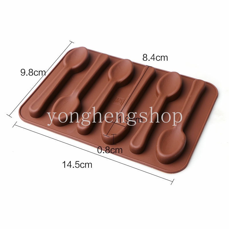 Khuôn Silicone Làm Bánh Tạo Hình Muỗng 3D Độc Đáo Tiện Dụng