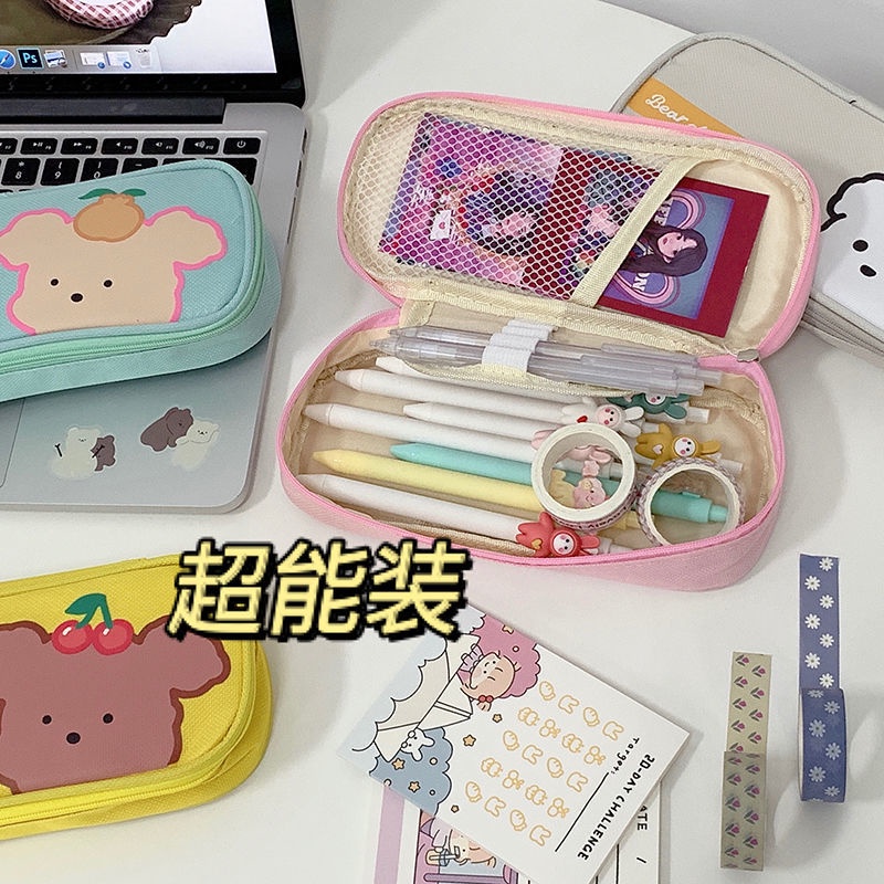 Túi Đựng Bút Bằng Vải Canvas Cỡ Lớn In Hình Động Vật Hoạt Hình Dễ Thương Dành Cho Nữ Sinh | BigBuy360 - bigbuy360.vn
