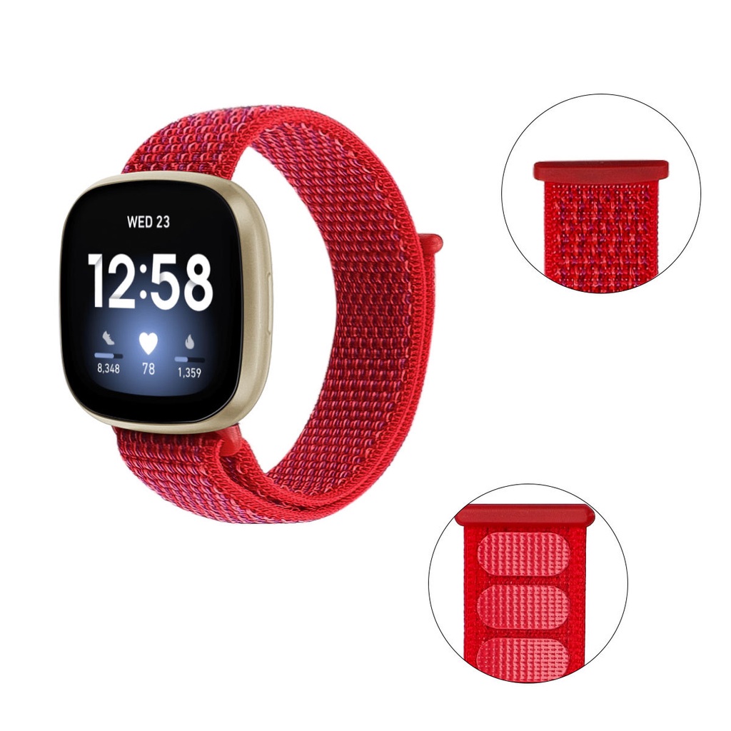 Dây Đeo Nylon 33 Màu Cho Đồng Hồ Thông Minh Fitbit Versa 4 3 / Sense 2 1