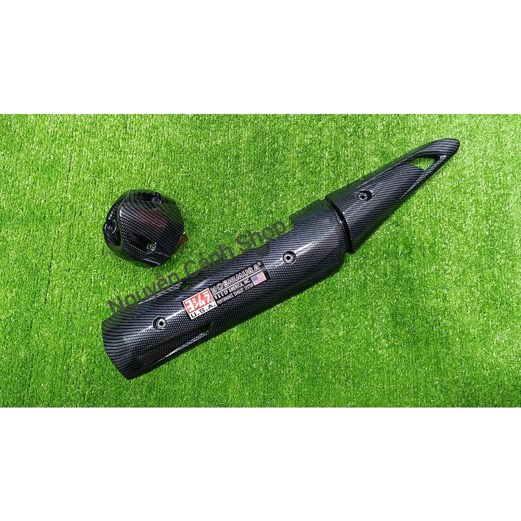 Ốp pô +chụp pô carbon xe exciter 150 có tem