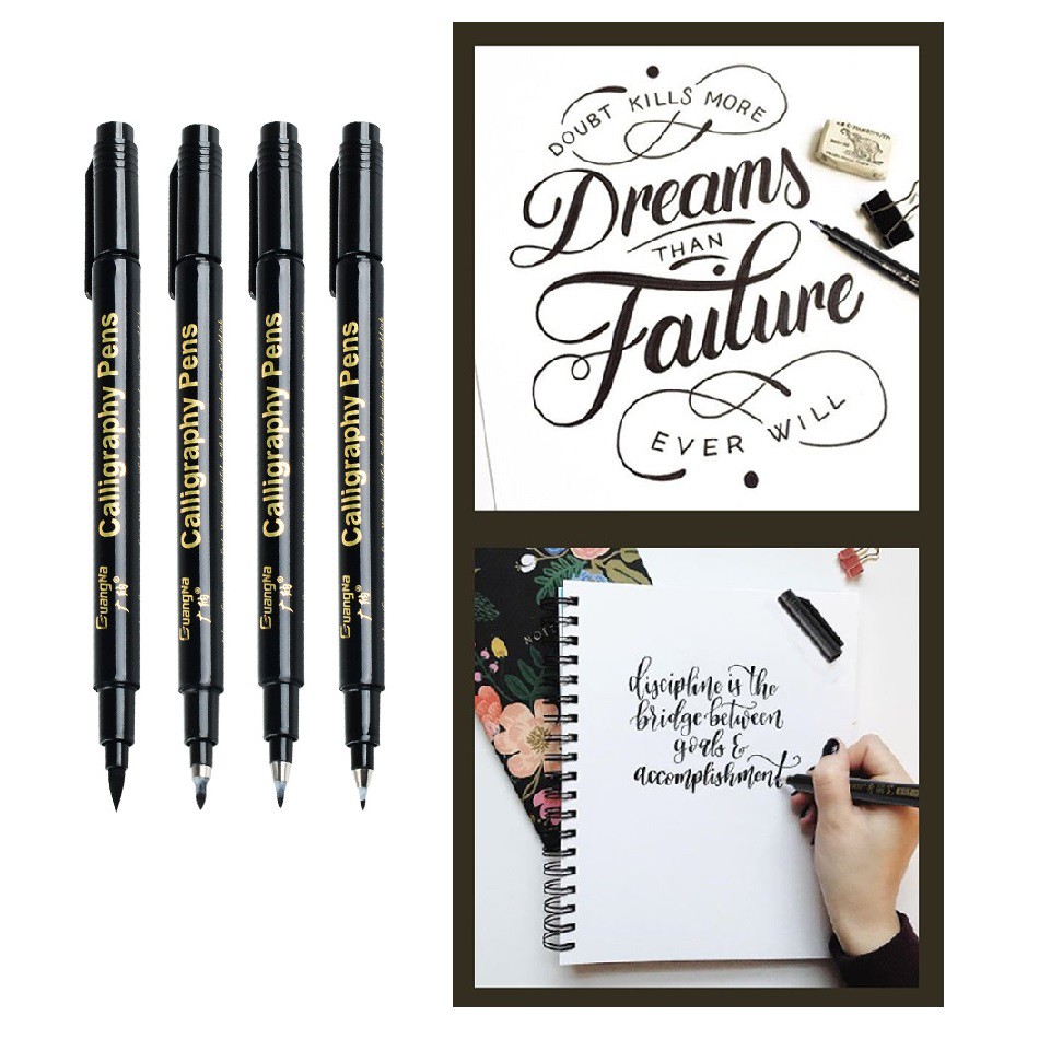 Bộ 4 Bút Mực Viết Thư Pháp Chống Thấm Nước C6802