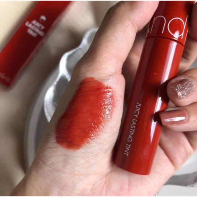 [Mẫu Mới] Son Kem Bóng Romand Màu Đỏ Nâu Gạch Juicy Velvet Tint 13 Eat Dotori