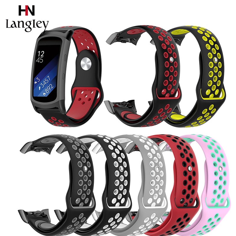 Dây Đeo Thay Thế Chất Liệu Silicon Màu Trơn Cho Samsung Galaxy Gear Fit2 Pro Fit2