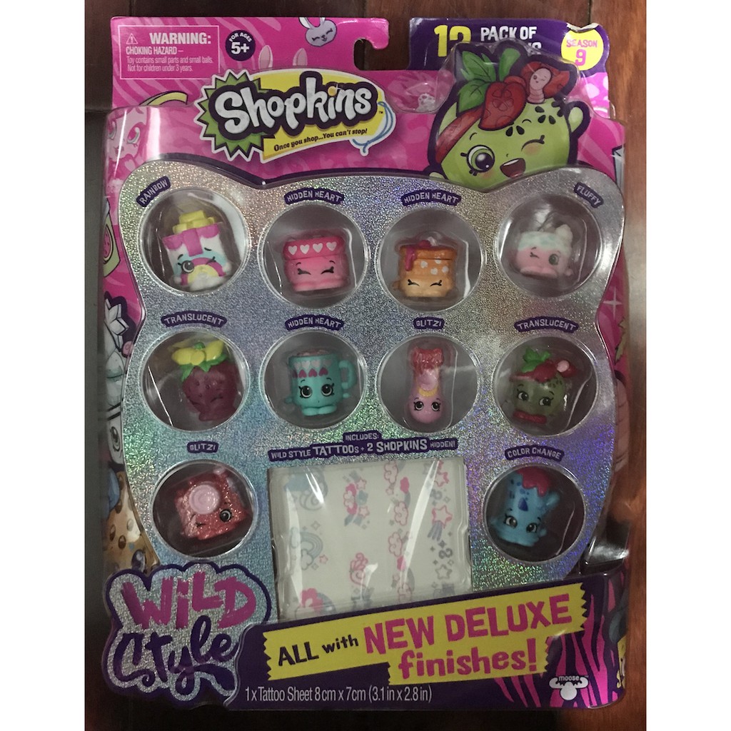 Bộ Đồ Chơi Nổi Loạn Shopkins Season 9 Wild Style 12 pack (Mỹ)