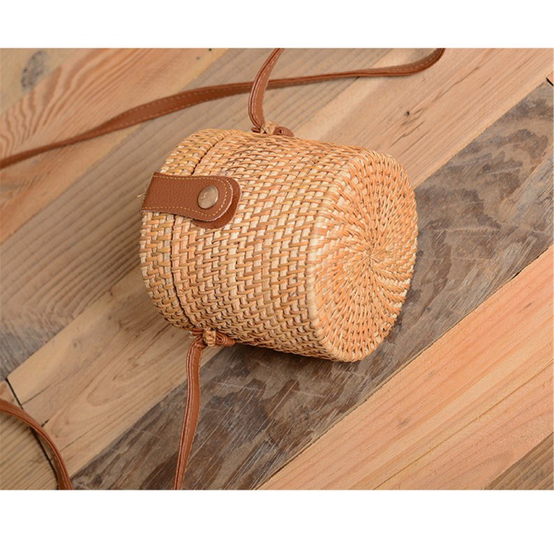 Túi Mây Tre Đan ,Túi Xách Dáng Cốc