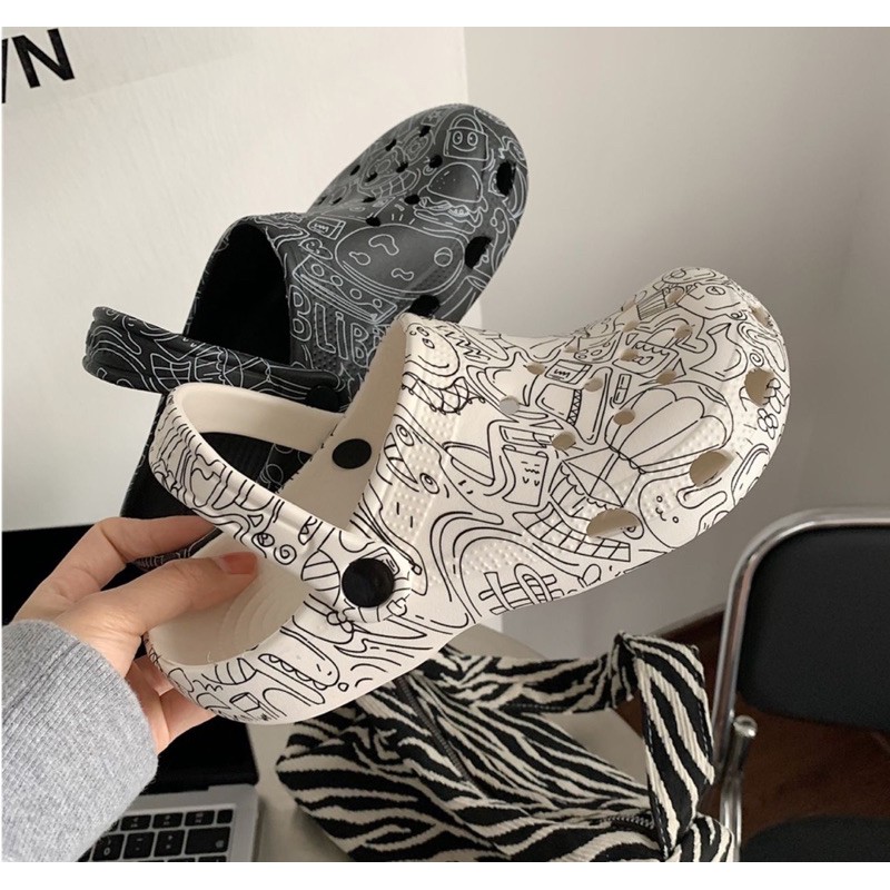 Dép cross hoạ tiết mẫu mới cho cả nam và nữ (ảnh thật ở cuối), Mã: D081