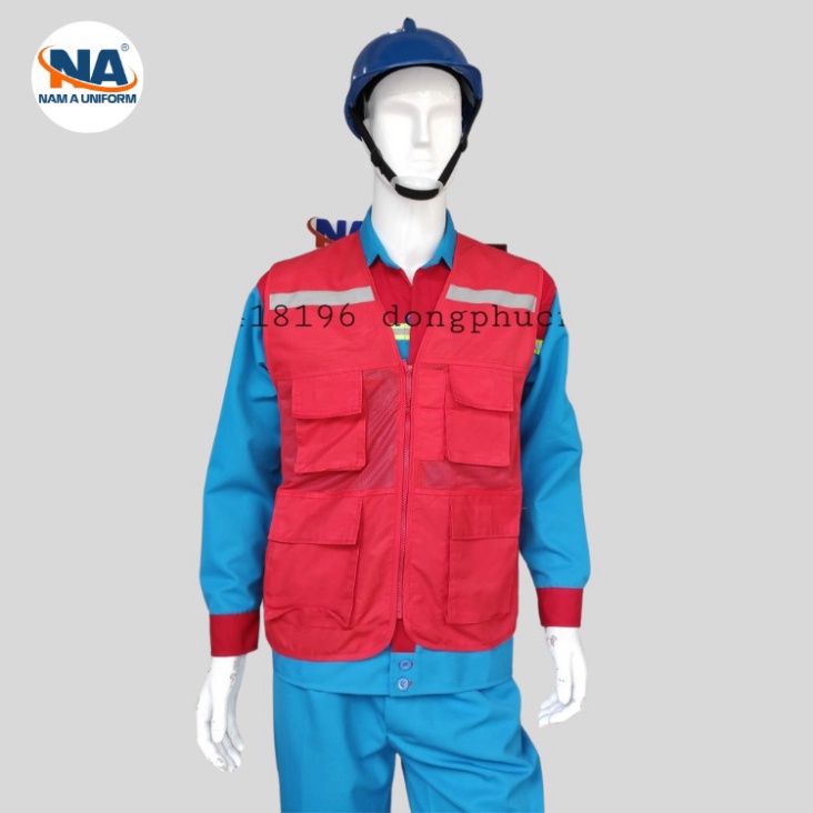 Áo ghi lê kỹ sư bảo hộ lao động Nam Á, loại cao cấp (có phản quang) [DOO SAFETY]