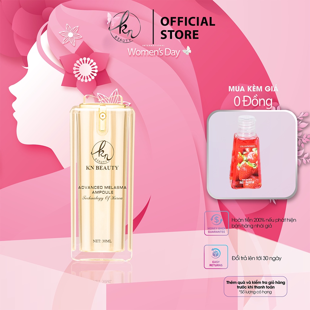 Tinh chất dưỡng da KN Beauty - Advanced Melasma Ampoule 30ml tặng gel rửa tay Lamcosme