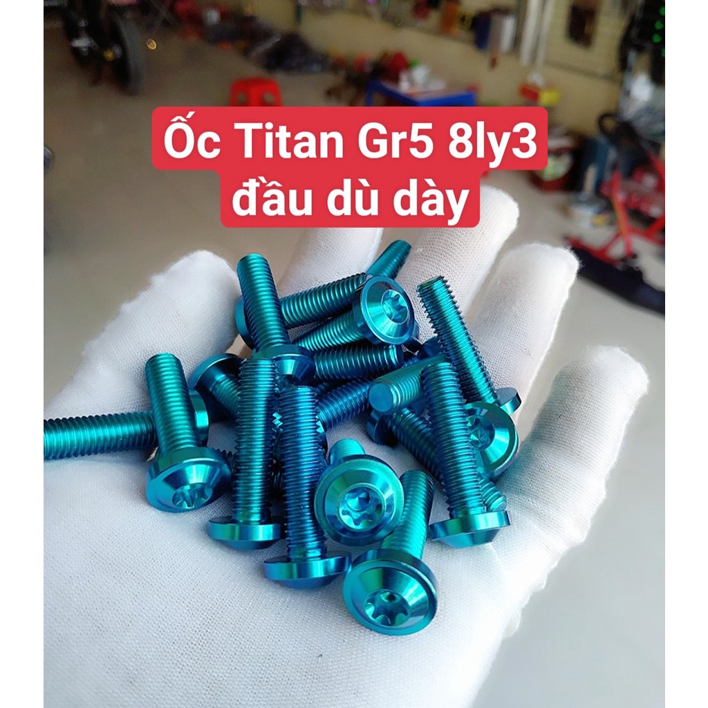 Ốc TiTan Gr5 8li10 8li20 8li25 8li30 8li40 8li6 Đầu dù salaya Probolt Gắn Xe Máy