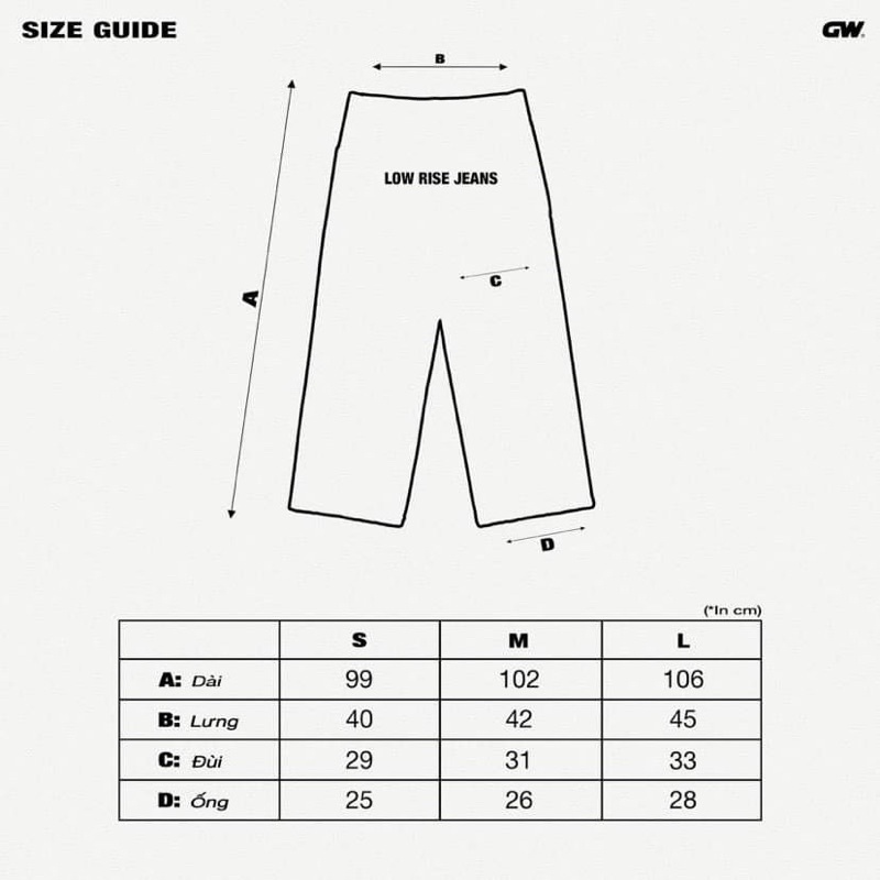 LOW RISE JEANS/ Quần jeans dài/ GAMBLE WORLDWIDE