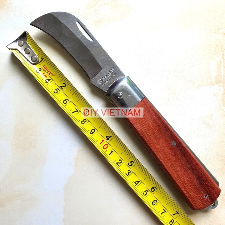 Dao gập rọc cáp đa năng cho thợ điện Kapusi Japan chiều dài 180mm, Bảo hành 12 tháng