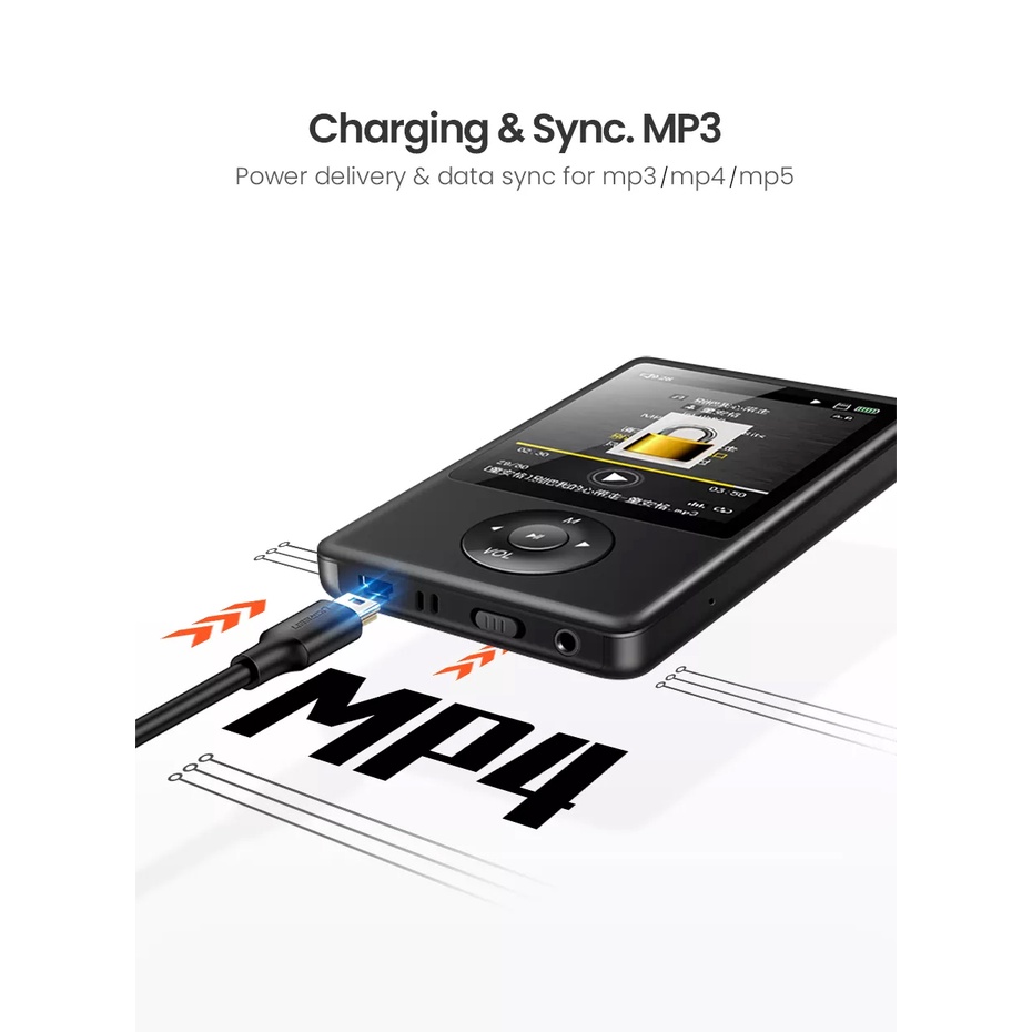 Cáp Mini USB Truyền Dữ Liệu Nhanh - Sạc Cho Camera HDD, MP3 MP4, DVR Xe Ô Tô , GPS UGreen US132 - BH 18T Chính Hãng