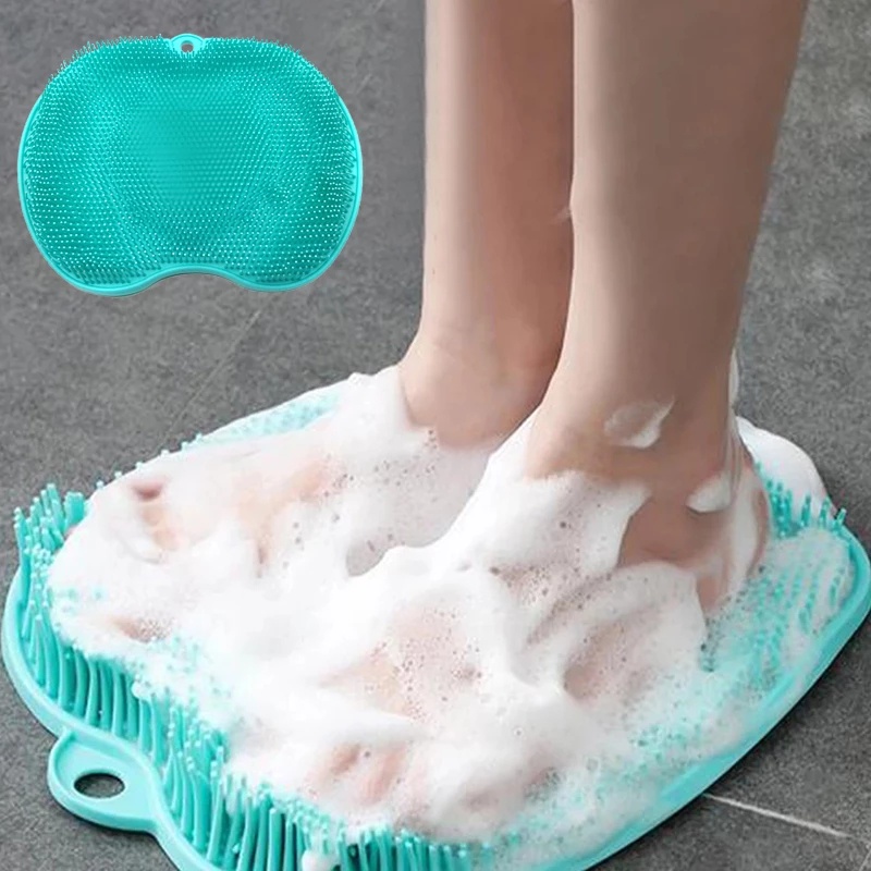 1 Bàn Chải Silicone Chà Lưng Tẩy Tế Bào Chết Chống Trượt Có Giác Hút Dùng Trong Phòng Tắm
