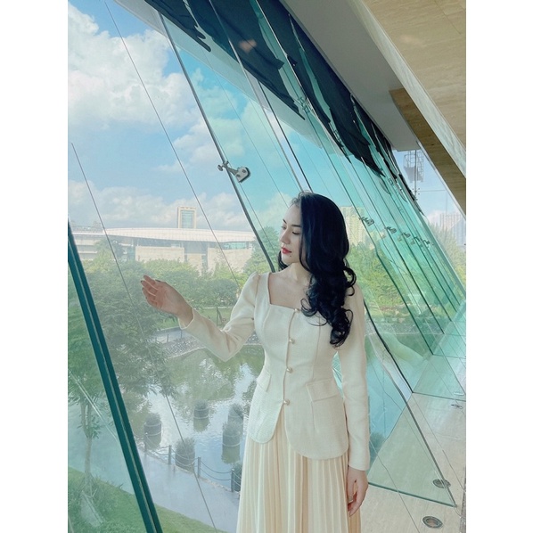 Set áo dáng vest cách điệu chất liệu dạ Tweed cao cấp - Naomi Set | BigBuy360 - bigbuy360.vn