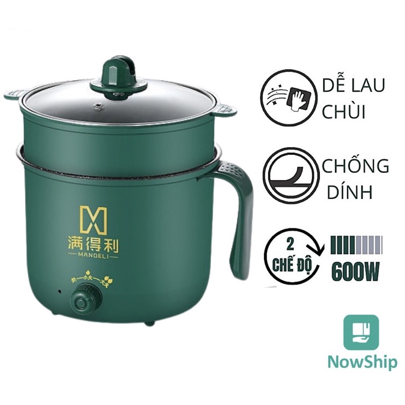 Nồi lẩu điện đa năng - mẫu mới - sử dụng nhiều chế độ - nồi hấp, ca nấu mì , nấu cơm, nồi chiên ( có bảo hành)