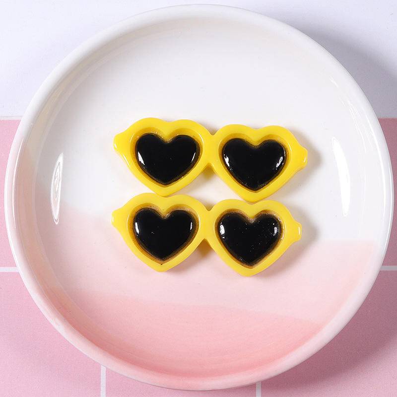 Nhãn Dán Dép sticker dép1 Mặt Trang Sức Hình Chiếc Lá Màu Vàng Đậm Bằng Nhựa Resin Làm Phụ Kiện Trang Trí Giày diy