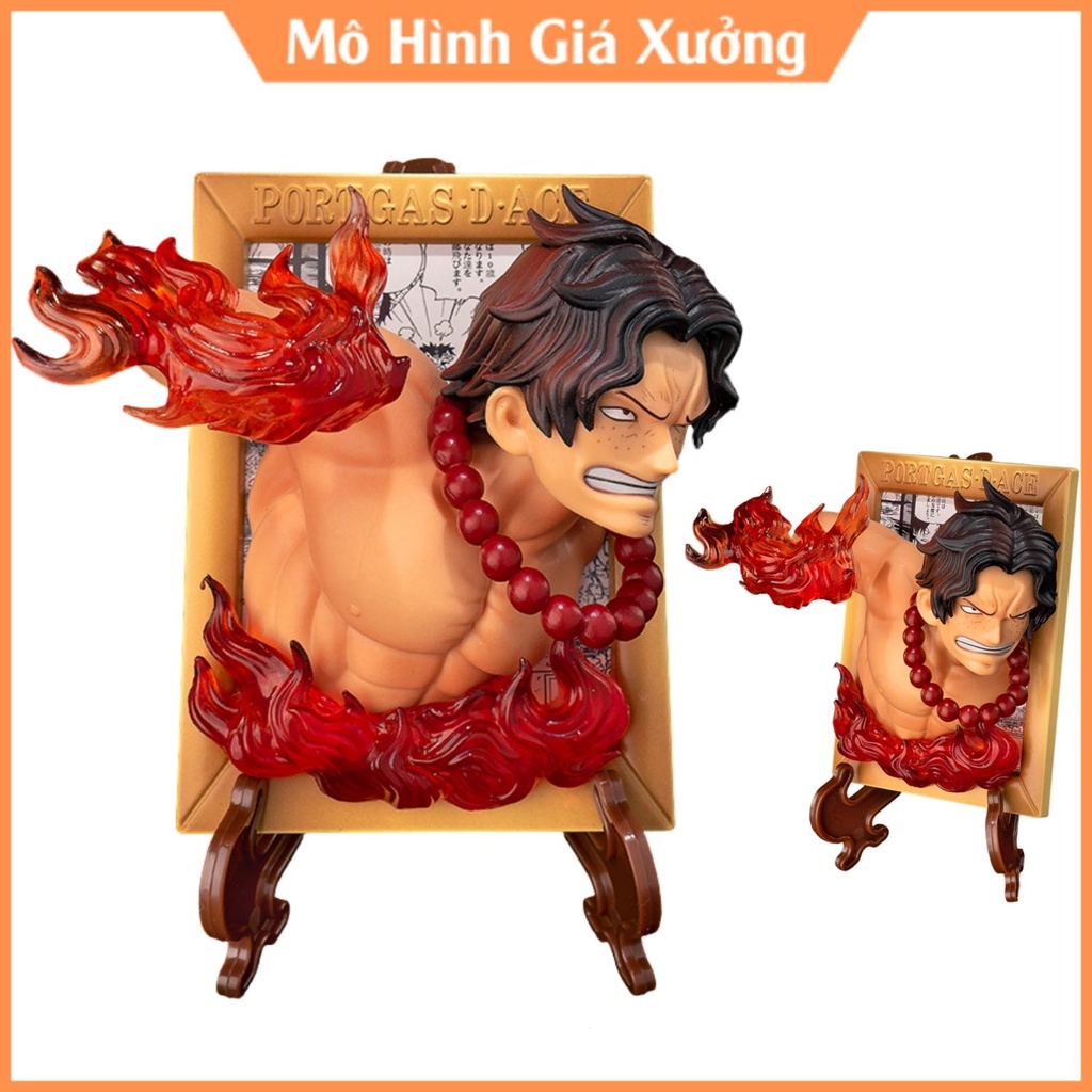 Mô hình One Piece Khung Ảnh 3D Ace siêu ngầu cao 12cm + đồ tặng kèm, figure mô hình one piece , mô hình giá xưởng