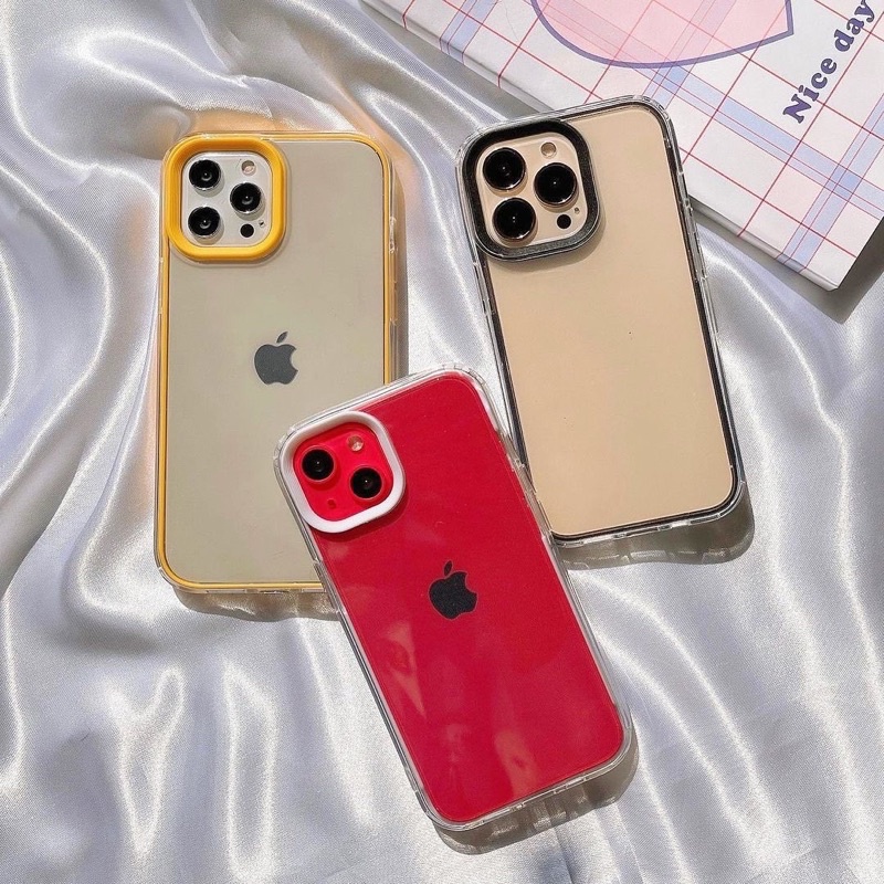 Ốp Điện Thoại Trong Suốt Viền Màu Dễ Thương - CAS2234