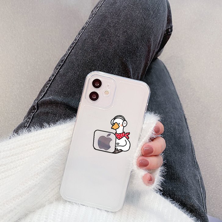 Ốp lưng iphone trong cạnh vuông BVC gấu TV 6plus/6s/6splus/7/7plus/8/8plus/x/xr/xs/11/12/pro/max/plus/promax-Awifi B2-17 | BigBuy360 - bigbuy360.vn