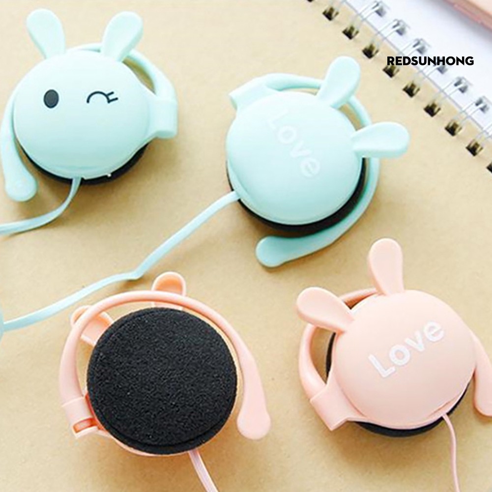 Tai Nghe Móc Vành Tai Có Dây 3.5mm Thiết Kế Tai Thỏ Tích Hợp Mic (Ce63)