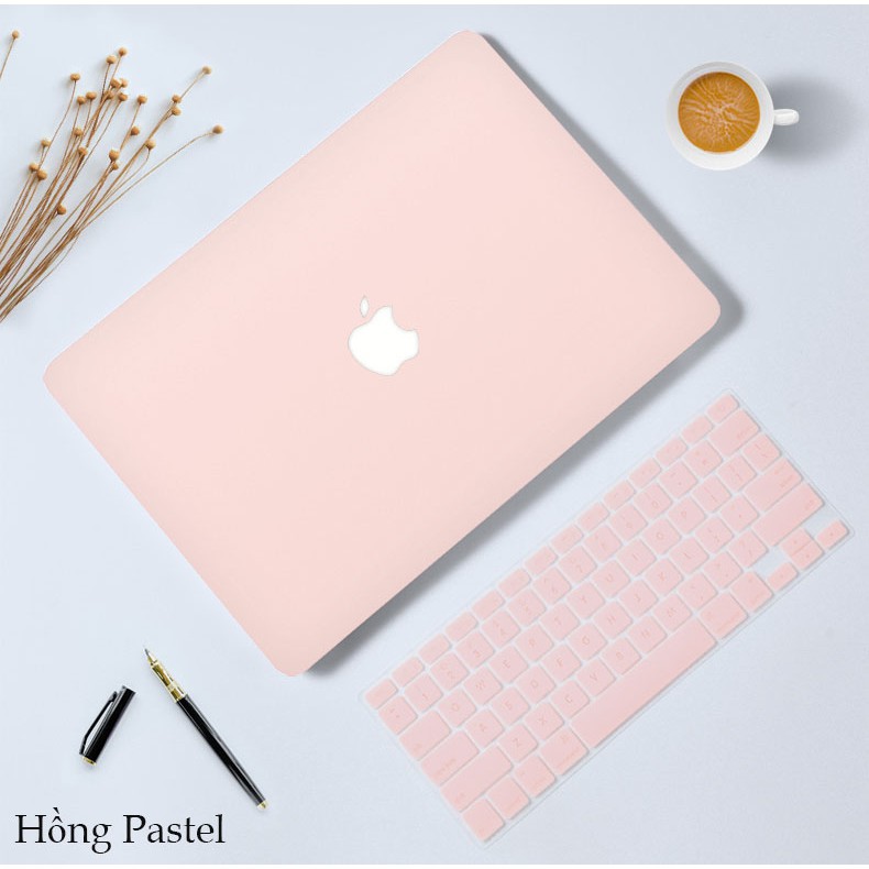 [Full Model] Combo Ốp Macbook Tặng Kèm Lót Phím Màu Pastel  (Tặng Nút Chống Bụi &amp; Kẹp Chống Gẫy Sạc )