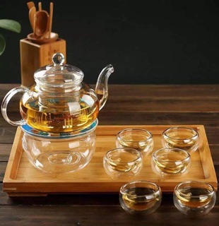 Bộ ấm chén thuỷ tinh 600ml