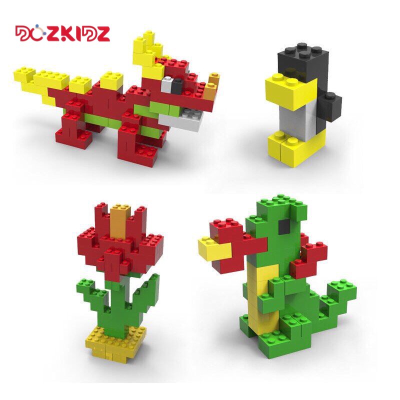 Đồ chơi lego, Bộ lắp ráp 1200 chi tiết, 1 hộp gồm 9 gói - DOZKIDZ